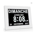 Miniatyrbild 1 av 4: Clock Calendar With Date Day Time Large Auto Dimming Alarm For Seniors - Alzheimer's And Children Black