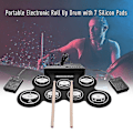 Miniatyrbild 5 av 5: Silicon Drum Set Digital Electronic Roll Up Drum Kit Compact Size Usb 7 Drum Pads