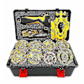 Miniatyrbild 1 av 2: 8pc  Beyblade Gold Takara Burst Set Spinning With Grip Launcher Portable Box