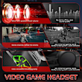 Miniatyrbild 4 av 5: Gaming Headset, Professional Over Ear Headphones With Mic, Noise Cancelling , Rgb Light, Bass Surround, For Ps5, Pc, Xbox One Controller,red