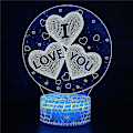 Miniatyrbild 1 av 4: 3D Illusion Lamp 7 Colors Optical Change Touch Light USB and Remote Control Art Deco Make A Romantic