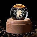 Miniatyrbild 2 av 4: Music Box 3d Crystal Music Boxes , Luminous Rotating Ball Musical Box Dimmable style 3