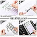 Miniatyrbild 3 av 3: A6 Binder Budget Notebook Cover Folder Size 6 Hole Pocket Plastic Zipper Money Saving Envelope Diary Green