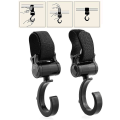 Miniatyrbild 2 av 5: 2 Pieces Stroller Hooks Versatile Children For Stroller Stroller Hooks Black