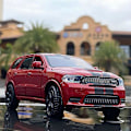 Pikkukuva 1 / 5: 1:32 Dodge Durango SUV Metalliseos Automalli Painevalettu Metallinen Leluauto Red