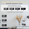 Miniatyrbild 4 av 5: Led Digital Alarm Clock, Digital Alarm Clock Mirror Desk Clock Usb Rechargeable Travel Alarm Clock With 2 Alarms/snooze/temperature