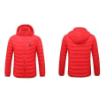 Miniatyrbillede 2 af 3: Varmejakke, Vinter Udendørs Varm Elektrisk Varmejakke, 8 Varmezoner, Super Varm Jakke red XL