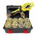 Miniatyrbillede 2 af 2: 8 stk. Beyblade Guld Takara Burst Sæt Snurretop med Greb Launcher Bærbar Æske