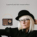 Pikkukuva 3 / 4: Kannettava Bluetooth Täysi Ääniefekti Musiikkisoitin Retro Radio Ulkoilu Matka Mini Kaiutin Ladattava Black