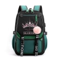 Miniatyrbild 1 av 4: Blackpink Backpack Laptop Bag School Bag Bookbag With Usb Chargingheadphone Port style 3
