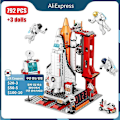 Miniatyrbild 2 av 4: City Aerospace Rocket Launch Center Architecture Building Blocks Model Ideas Space Astronaut Figures Bricks Stem Toys For Kids426pcs No Box