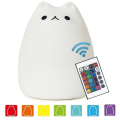 Miniatyrbild 1 av 5: Cat Lamp, Remote Control Silicone Kitty Night Light For Kids Toddler