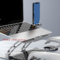 Miniatyrbillede 3 af 4: Aluminiumslegering Notebook Stand Universal Til Tablet Mobiltelefon Letvægt Grey
