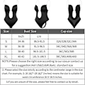 Miniatyrbillede 5 af 5: Dame Dyb V-udskæring Body Shaper Stropløs Rygløs Bodysuit Shapewear U-udskæring M
