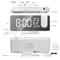 Miniatyrbild 3 av 5: Led Digital Alarm Clock Watch Table Electronic Desktop Clocks Usb Wake Up Fm Radio Time Projector Snooze Function 2 Alarm