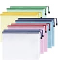 10 Pack Plastic Mesh Zipper Pouch