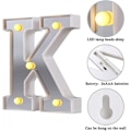 Miniatyrbillede 3 af 5: LED Marquee Bogstav Lys 26 Alfabet Lysende Bogstaver Skilt Perfekt Til Natlys Bryllup Fødselsdagsfest Julelampe Hjemmebar Dekoration B09 K