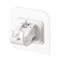 2pcs Wall Mounted Curtain Rod Bracket Water-proof Abs Firmly Fixed Curtain Pole Wall Bracket Bathroom Accessories White