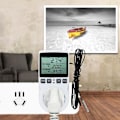 Miniatyrbillede 5 af 5: Termostat Digital Temperaturregulator Stikkontakt M/ Timer Switch Sensor Probe Varme Køling 16a EU