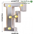 Miniatyrbillede 4 af 5: LED Marquee Bogstav Lys 26 Alfabet Lysende Bogstaver Skilt Perfekt Til Natlys Bryllup Fødselsdagsfest Julelampe Hjemmebar Dekoration B09 F