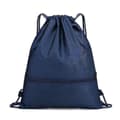 Unisex Drawstring Bag Sports Gym Daypack Swimming School Backpack Beach Travel Shopping Pack Deep Blue Small Large