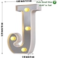 Miniatyrbillede 3 af 4: LED Marquee Bogstav Lys 26 Alfabet Lysende Bogstaver Skilt Perfekt Til Natlys Bryllup Fødselsdagsfest Julelampe Hjemmebar Dekoration B09 J