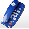 Miniatyrbild 2 av 2: Big Buttons Small Phone Corded Fixed Telephone With Pause And Redial Red