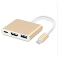 Miniatyrbild 1 av 3: Usb-c Multiport Adapter For Usb 3.0, 4k Hdmi And Usb-c 3.1 Docking Station gold