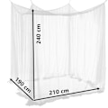 Miniatyrbilde 2 av 4: Myggnett for dobbeltseng, hvit, 210 x 190 x 240 cm