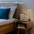 Miniatyrbillede 2 af 2: Fong Trådløs Bordlampe, Genopladeligt Batteri, 2 Lysstyrkeniveauer, Metal Sengelampe, Til Stue, Soveværelse, Kontor, Studio (sort)