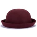 Parent-child Bowler Wool, Fedora Hats Dome wine red 57cm
