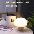 Miniatyrbillede 4 af 5: LED Natlampe Sød Svampeklaplampe Silikone USB Natlampe Magnetisk Berøringssensor Atmosfære Lampe Soveværelse Sengelampe
