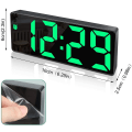 Miniatyrbild 2 av 4: Digital Alarm Clock, Large Led Display, Mirror Surface Clock  And Brightness Adjustable Usb Charging Connection Alarm Clock For Bedroom, Offices