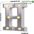 Miniatyrbillede 3 af 5: LED Marquee Bogstav Lys 26 Alfabet Lysende Bogstaver Skilt Perfekt Til Natlys Bryllup Fødselsdagsfest Julelampe Hjemmebar Dekoration B09 H