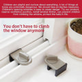 Miniatyrbild 2 av 4: Adjustable Sliding Sash Window Stopper Cabinet Locks Doors Security Anti-theft Lock Buckle Window Sliding Door Child Safety Lock Black