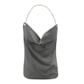 Miniatyrbilde 2 av 4: Ermeløs V-hals Sommer Topp Bluse Tanktopper for Kvinner Gray S