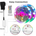 Miniatyrbilde 5 av 5: LED Strip Lys 20m Ultralange LED Lys Stripe Musikk Synkronisering, App Kontroll Med Fjernkontroll, LED RGB LED Lys For Soverom, DIY Fargevalg LED Tape Lys RGB 24V US