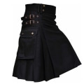 Miniatyrbild 2 av 4: Men's New Summer Scottish Skirt Pocket Plaid Contrast Stitching Pleated Skirt Men's Short M
