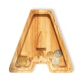 Miniatyrbild 3 av 3: Wooden Monogram Piggy Bank Capital Letter Money Bank Initials Piggy Bank Birthday Gift For Kids A-z N