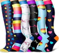 Compression Socks For Women & Men Circulation 6 Pairs For Athletic Running Cycling set3 S M