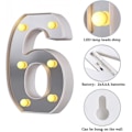 Miniatyrbillede 4 af 5: LED Marquee Bogstav Lys 26 Alfabet Lysende Bogstaver Skilt Perfekt Til Natlys Bryllup Fødselsdagsfest Julelampe Hjemmebar Dekoration B09 6