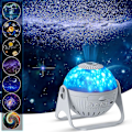 Miniatyrbillede 1 af 5: 7 I 1 Stjerne Planetarium Projektor 360 Roterende Led Galaxy Natlampe Kompatibel Med Soveværelse Loft Værelse Indretning Børnegaver