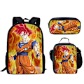 Miniatyrbillede 1 af 4: Dragon Ball Elementary School Tema Skoletaske 3-delt Sæt Computertaske Messenger Taske Penalhus