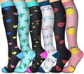 Compression Socks For Women & Men Circulation 6 Pairs For Athletic Running Cycling set2 L XL