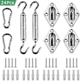 Miniatyrbillede 2 af 2: 304 Marine Grade Shade Sail Hardware Kit 5 tommer til rektangulære og firkantede solsejl installation, 24 stk