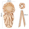 Miniatyrbild 5 av 5: 1 Set Sleeping Cap Adjustable Anti-static Fake Stain Wide Application Sleeping Hat For Women Silver