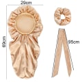 Miniatyrbilde 5 av 5: 1 Sett Sovehette Justerbar Antistatisk Falsk Flekk Bred Anvendelse Sovehatt For Kvinner Silver