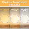 Miniatyrbild 3 av 4: Led Bedside Lamp Dimmable Touch Table Lamp,3 Colors 10 Brightness Modern Circular Design, Metal Mate