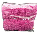144 Pcs/ Pack Mini Foam Artificial Rose Flower Bouquet Wedding Decor Craft Supplies Rose Red