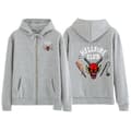 Stranger Things 4 The Hellfire Club Hettegenser Cosplay Halloween Kostyme Hettegenser Jakke Grey L